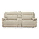 Signature Design by Ashley Double Deal U13001S4 2 pc Power Reclining Loveseat Sectional with Console IMAGE 1