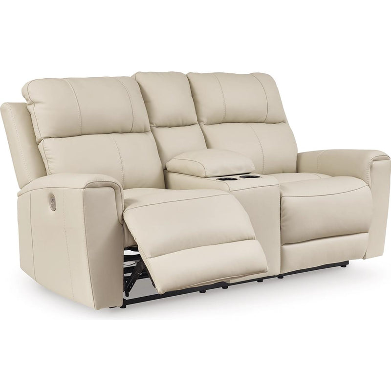 Signature Design by Ashley Dahlmoore U1320096 Double Reclining Power Loveseat with Console IMAGE 2