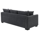  Coaster Furniture Storey 504777 Upholstered Sleeper Sectional Chaise Sofa - Dark Grey IMAGE 11