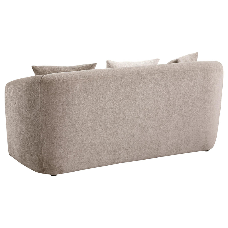 Coaster Furniture Townsend 504755 Chenille Upholstered Rolled Arm Loveseat - Latte IMAGE 5