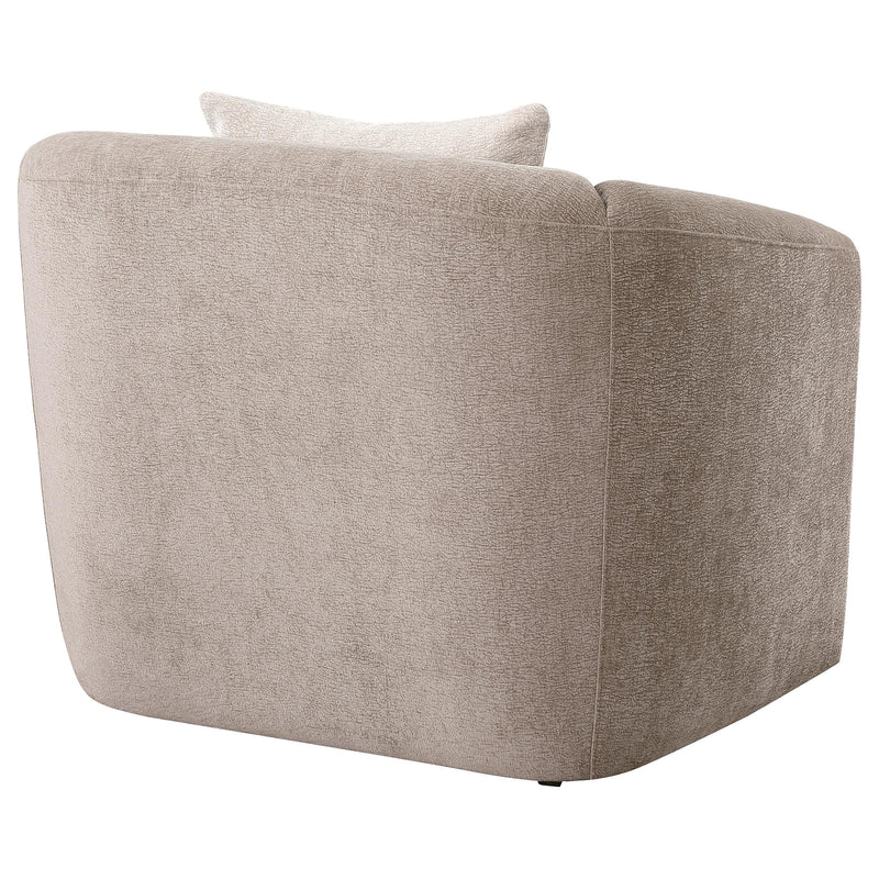 Coaster Furniture Townsend 504756 Chenille Upholstered Rolled Arm Chair - Latte IMAGE 6