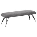  Coaster Furniture Dodson 108487 Fabric Upholstered Dining Bench - Grey IMAGE 1