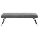  Coaster Furniture Dodson 108487 Fabric Upholstered Dining Bench - Grey IMAGE 2