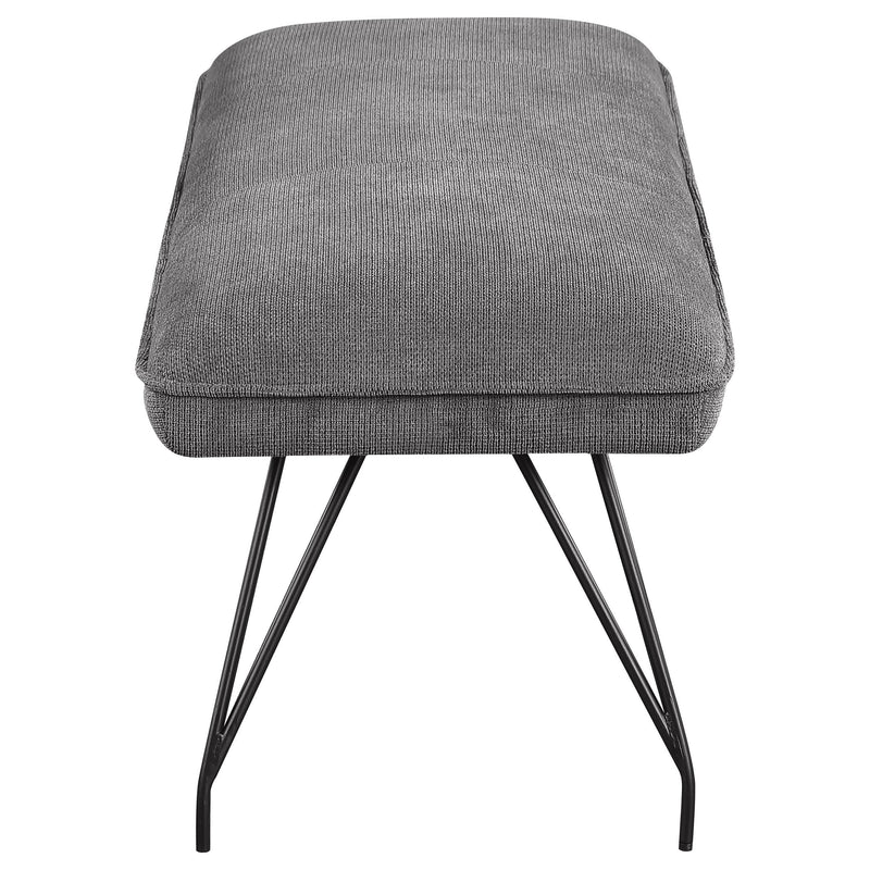  Coaster Furniture Dodson 108487 Fabric Upholstered Dining Bench - Grey IMAGE 4