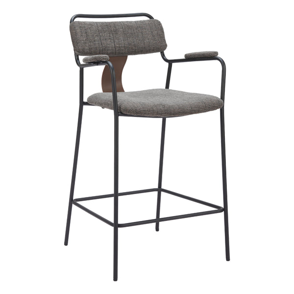 Zuo Couva 110090 Counter Stool - Butterscotch Brown IMAGE 1