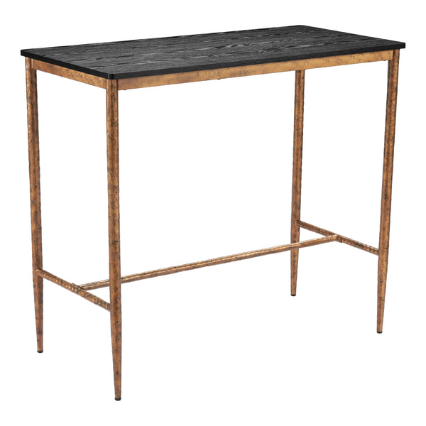 Zuo Nida 109970 Bar Table - Black & Bronze IMAGE 1