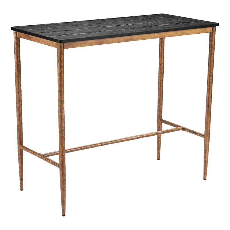 Zuo Nida 109970 Bar Table - Black & Bronze IMAGE 1