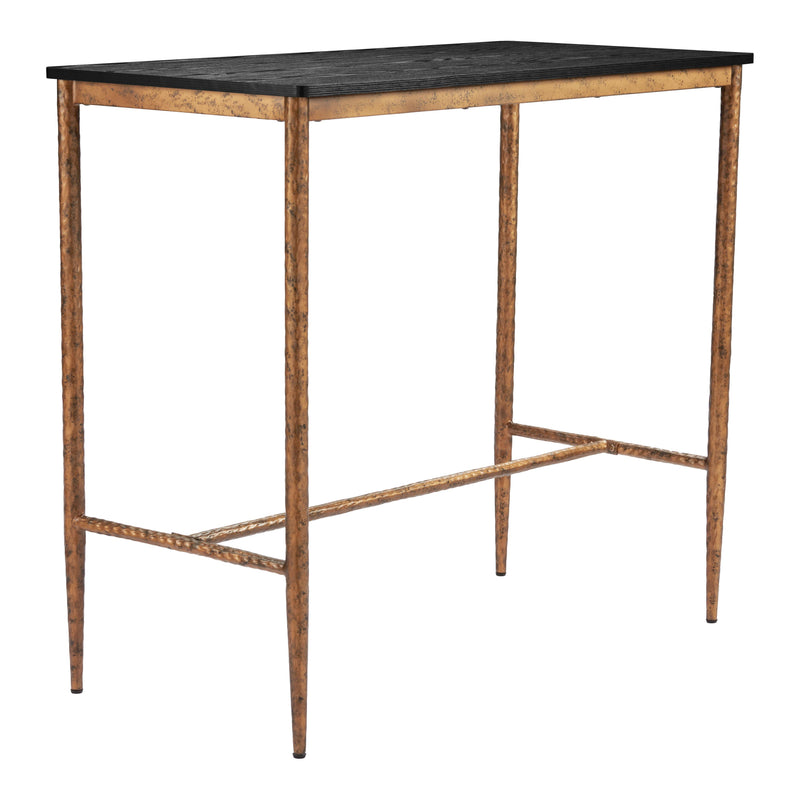 Zuo Nida 109970 Bar Table - Black & Bronze IMAGE 4