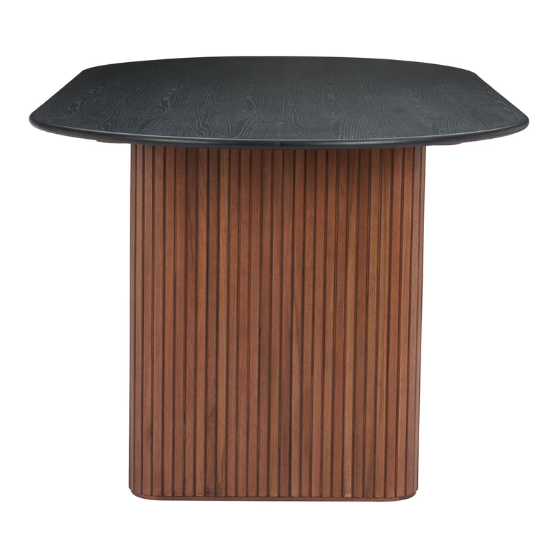 Zuo Lassig 110300 Dining Table - Black & Walnut IMAGE 2