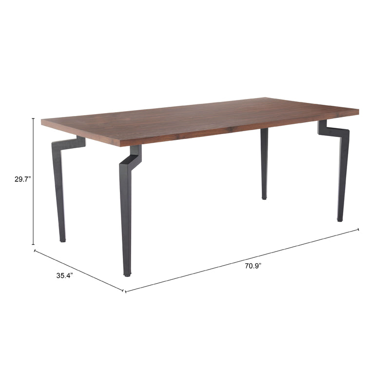 Zuo Kani 110360 Dining Table - Walnut IMAGE 7