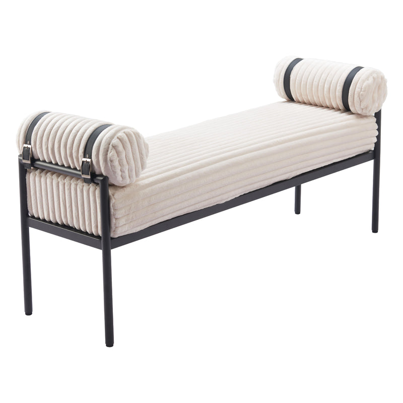 Zuo Barrow 110353 Bench - Cream IMAGE 4