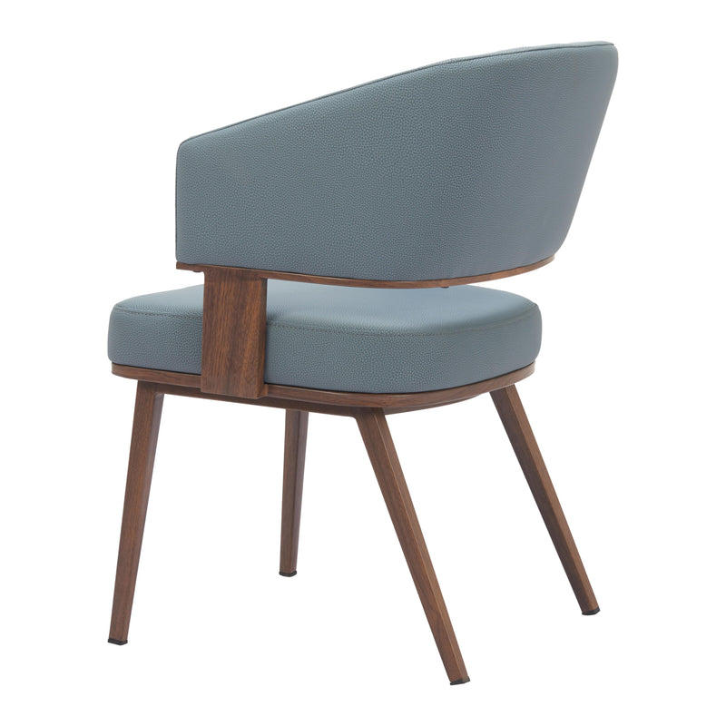 Zuo Poise 110328 Dining Chair - Azure Grey & Walnut IMAGE 5