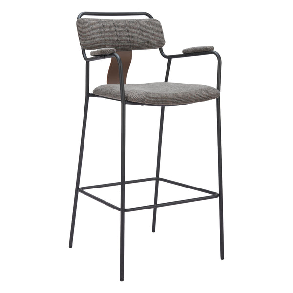 Zuo Couva 110091 Barstool - Butterscotch Brown IMAGE 1