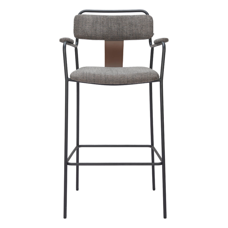 Zuo Couva 110091 Barstool - Butterscotch Brown IMAGE 3