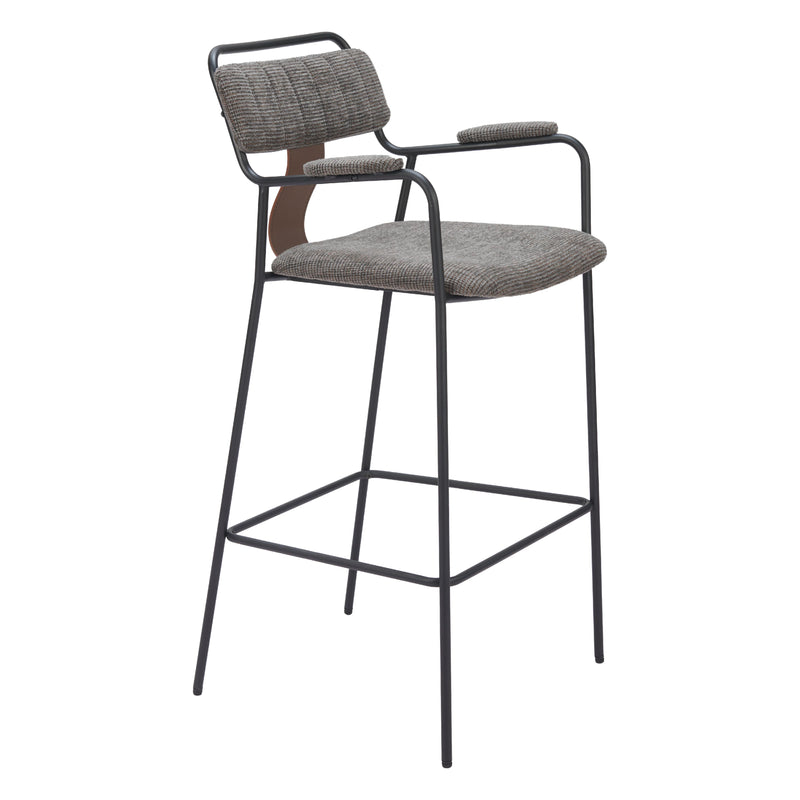Zuo Couva 110091 Barstool - Butterscotch Brown IMAGE 6