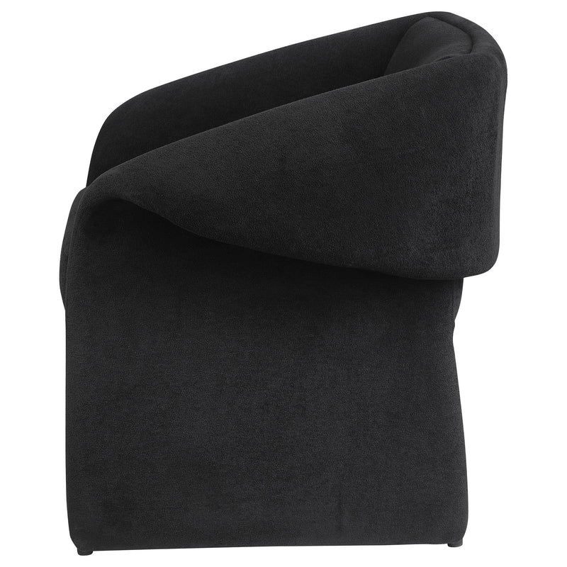 Coaster Furniture Ramsey 907524 Upholstered Sloped Arm Accent Chair - Black IMAGE 5