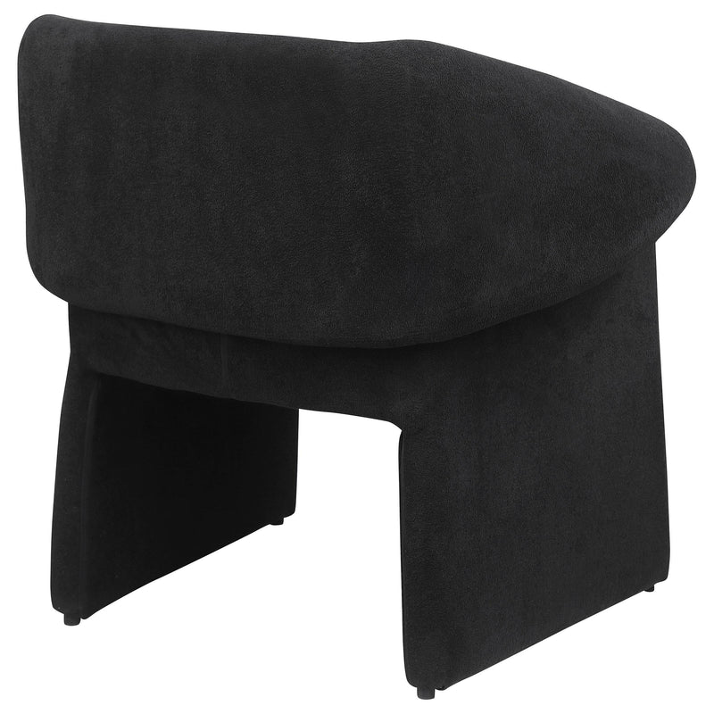  Coaster Furniture Ramsey 907524 Upholstered Sloped Arm Accent Chair - Black IMAGE 7