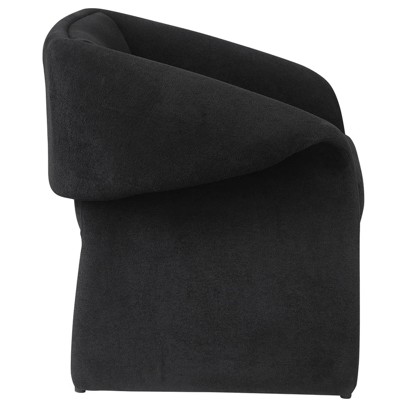  Coaster Furniture Ramsey 907524 Upholstered Sloped Arm Accent Chair - Black IMAGE 8