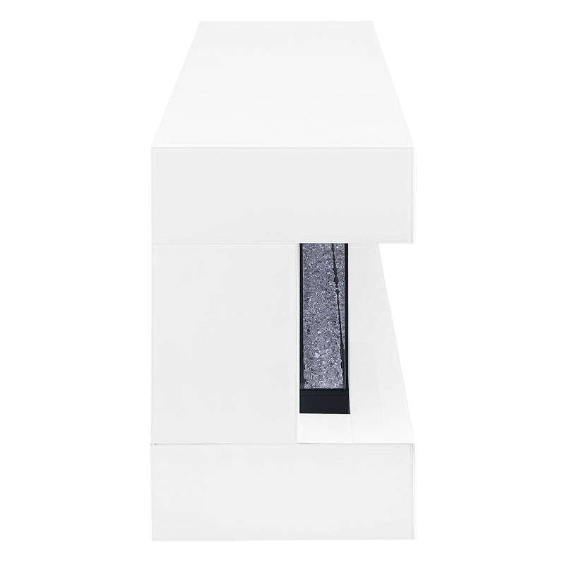 Coaster Furniture Vallerie 710023 71" TV Stand with Visual Flame Box - White IMAGE 6
