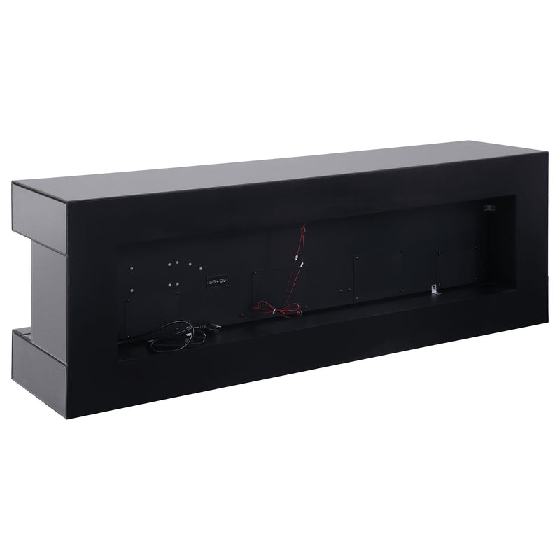 Coaster Furniture Vallerie 710021 71" TV Stand with Visual Flame Box - Grey Mirror IMAGE 5