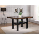  Coaster Furniture Patterson 108888 60-inch Counter Height Dining Table - Mango Oak IMAGE 2
