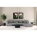  Coaster Furniture Toscano 504075 134-inch Upholstered Sectional Sofa - Grey IMAGE 2