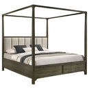  Coaster Furniture Gran Park 224931Q Queen Canopy Bed - Dark Cocoa IMAGE 1