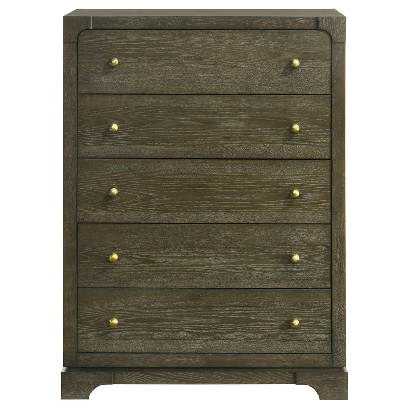 Coaster Furniture Gran Park 224935 5-Drawer Bedroom Chest of Drawers - Dark Cocoa IMAGE 3