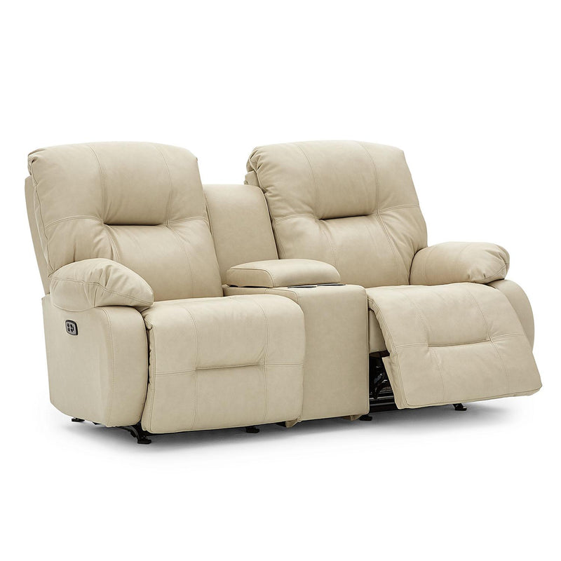 Best Home Furnishings Brinley Reclining Leather Loveseat with Console L700CC7-74557L IMAGE 2