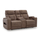 Signature Design by Ashley Clean-Slate PC5010118 Power Reclining Loveseat with Console and Adjustable Headrest IMAGE 1