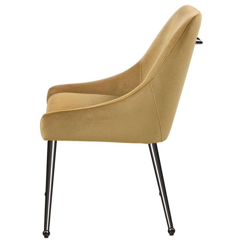 Coaster Furniture Mayette 107782 Upholstered Dining Side Chair - Cognac IMAGE 4