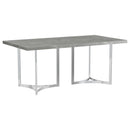  Coaster Furniture Sterling 108121 72-inch Rectangular Dining Table - Grey Faux Marble IMAGE 1
