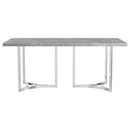  Coaster Furniture Sterling 108121 72-inch Rectangular Dining Table - Grey Faux Marble IMAGE 2