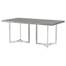 Coaster Furniture Sterling 108121 72-inch Rectangular Dining Table - Grey Faux Marble IMAGE 3