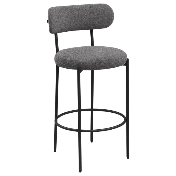 Coaster Furniture Viola 108199 Boucle Upholstered Bar Chair - Grey IMAGE 1
