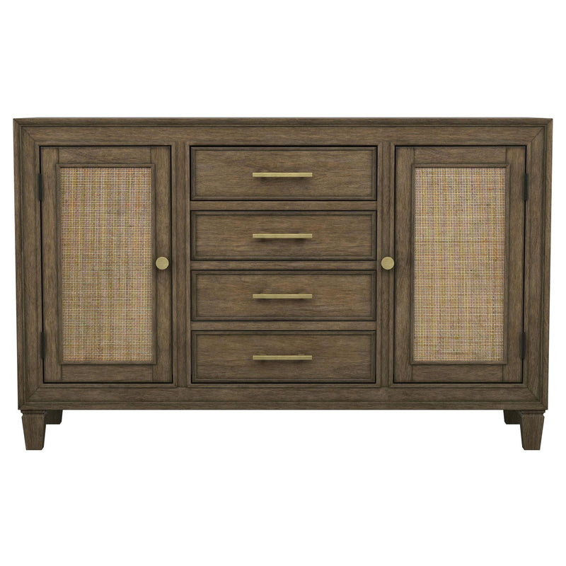  Coaster Furniture Matisse 108315 4-Drawer Sideboard Buffet Cabinet - Light Brown IMAGE 4