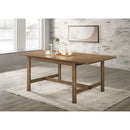  Coaster Furniture Crestmore 108571 71-inch Rectangular Wood Dining Table - Walnut IMAGE 2