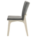  Coaster Furniture Biloxi 108682 Upholstered Dining Side Chair - Grey IMAGE 5
