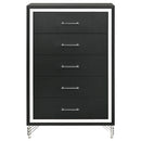  Coaster Furniture Lucia 224995 5-Drawer Bedroom Chest of Drawers - Black IMAGE 3