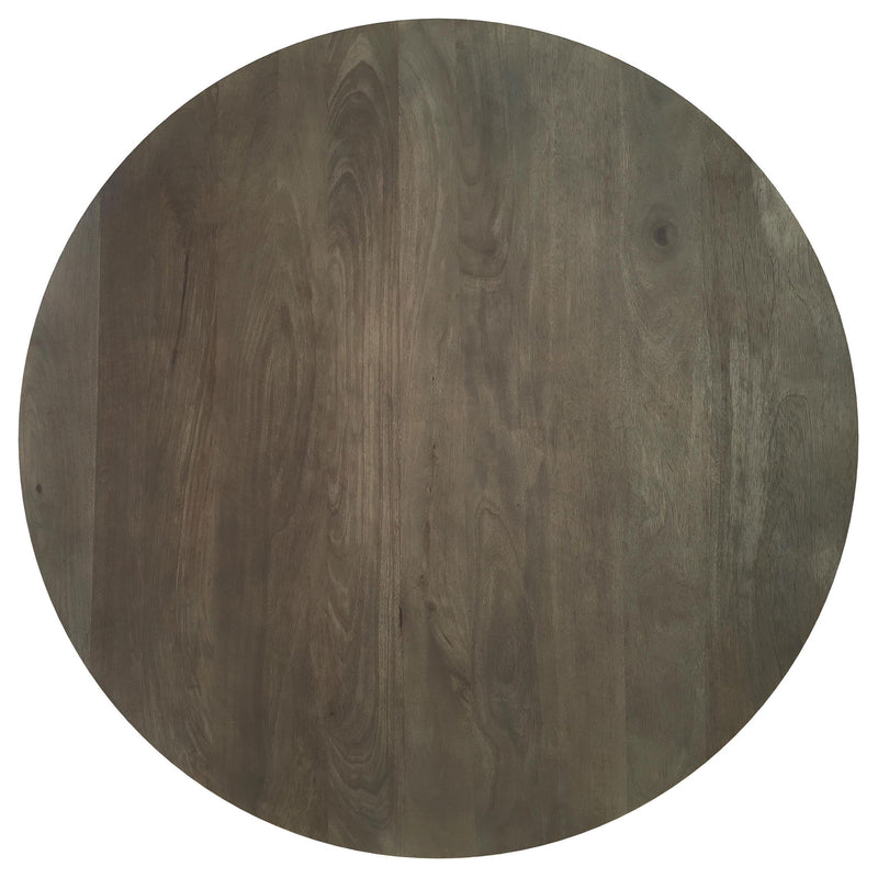  Coaster Furniture Kinkaid 710138 Round Solid Mango Wood Coffee Table - Brown IMAGE 5