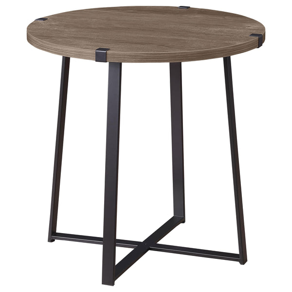  Coaster Furniture Marcus 710297 Round Engineered Wood Side End Table - Light Brown IMAGE 1