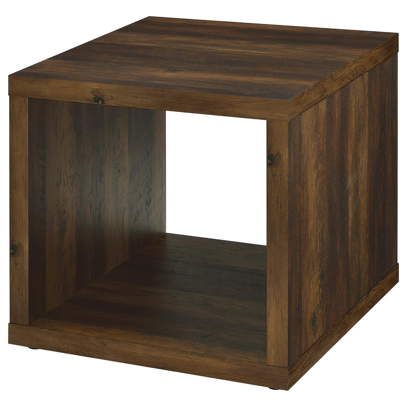  Coaster Furniture Frisco 710507 Square Engineered Wood Side End Table - Dark Pine IMAGE 4