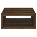  Coaster Furniture Frisco 710508 Square Engineered Wood Coffee Table - Dark Pine IMAGE 3
