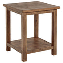  Coaster Furniture Payne 710546 Wood End Table with Shelf - Distressed Brown IMAGE 1