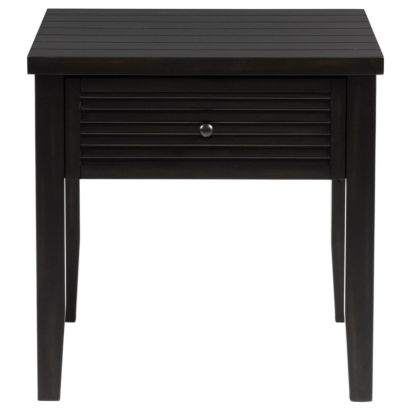  Coaster Furniture Concord 710577 1-Drawer Square End Table - Distressed Java IMAGE 4