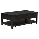  Coaster Furniture Concord 710578 2-Drawer Rectangular Coffee Table - Distressed Java IMAGE 1