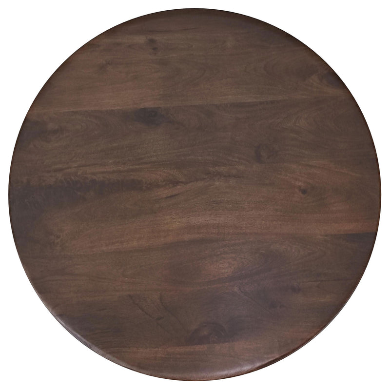  Coaster Furniture Dale 721998 Round Solid Mango Wood Coffee Table - Brown IMAGE 4