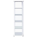  Coaster Furniture Aero 950399 5-shelf Display Curio Cabinet with LED Lighting - White IMAGE 11