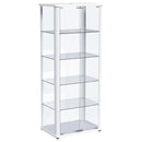  Coaster Furniture Aero 950399 5-shelf Display Curio Cabinet with LED Lighting - White IMAGE 4