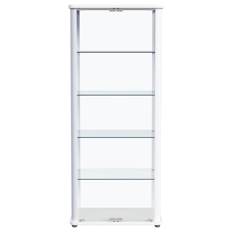  Coaster Furniture Aero 950399 5-shelf Display Curio Cabinet with LED Lighting - White IMAGE 6